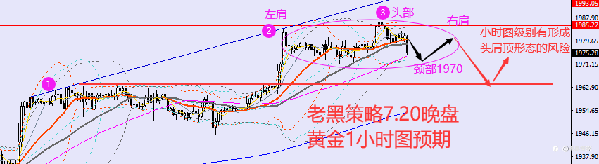 老黑策略:7.20晚盘外汇、黄金、原油分析策略