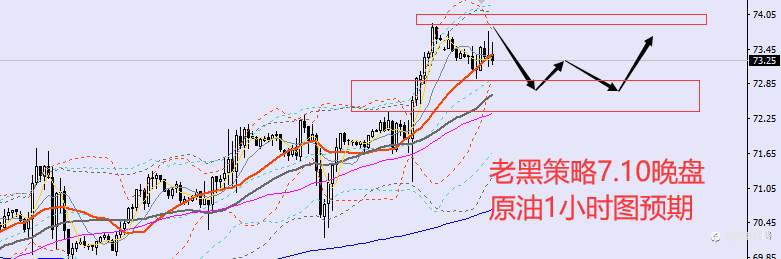 老黑策略：7.10晚盘外汇、黄金、原油分析策略
