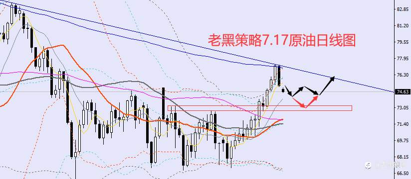老黑策略:7.17外汇、黄金、原油分析策略