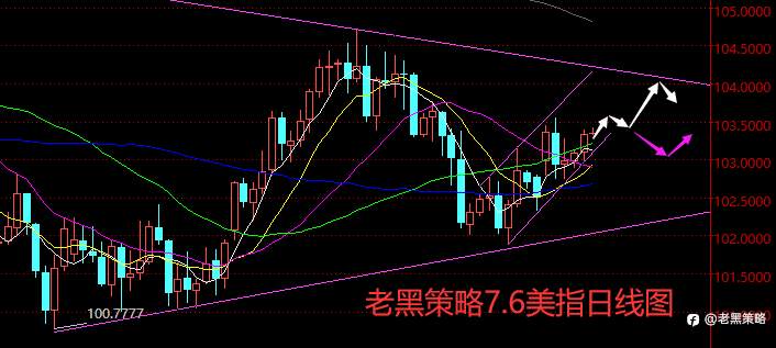 老黑策略：​7.6外汇、黄金、原油分析策略