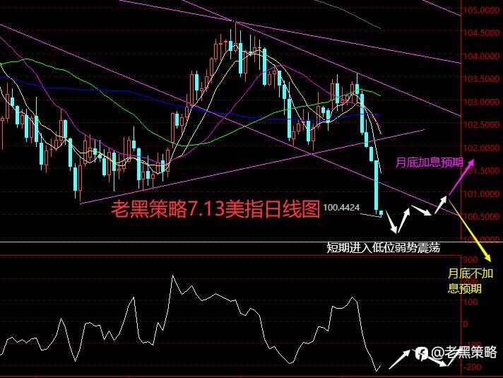 老黑策略：7.13外汇、黄金、原油分析策略