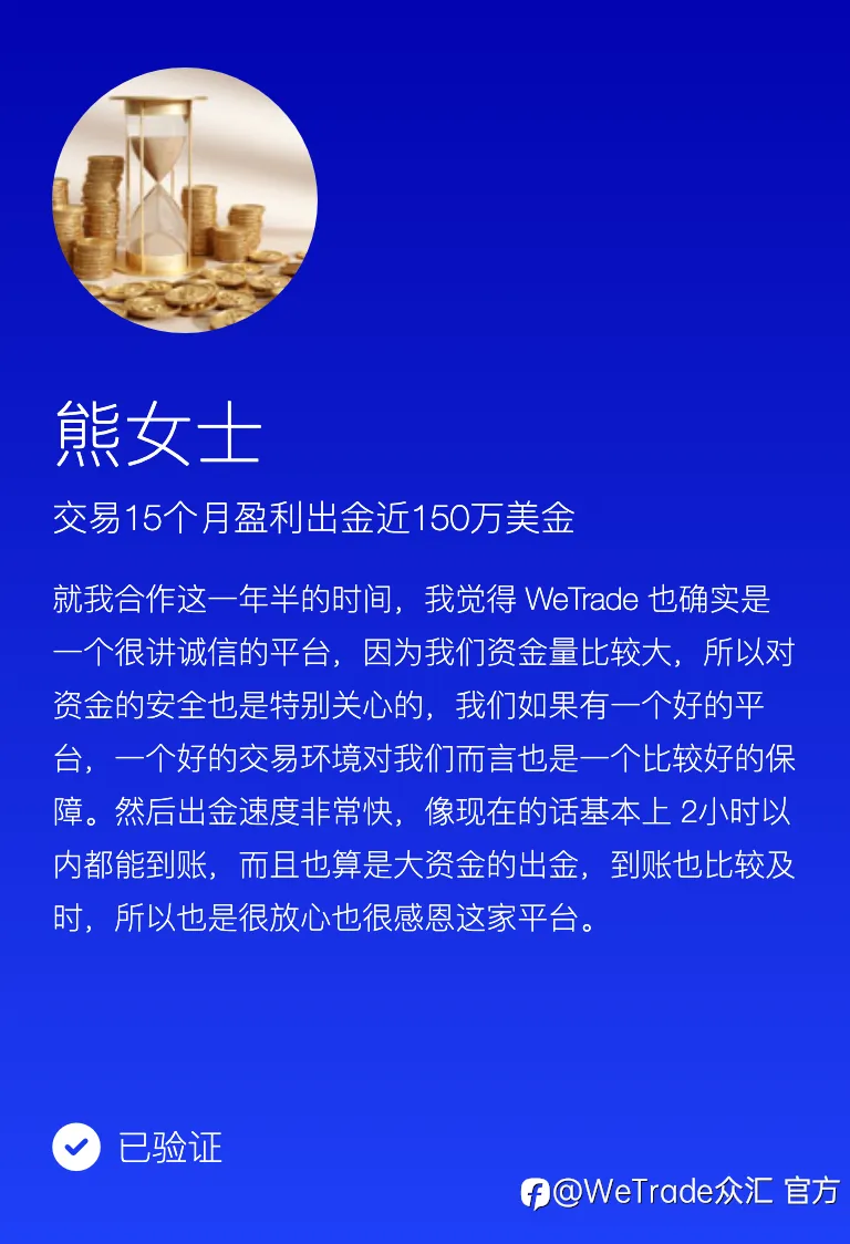WeTrade众汇:8年成就与荣耀,登陆美国纳斯达克大屏