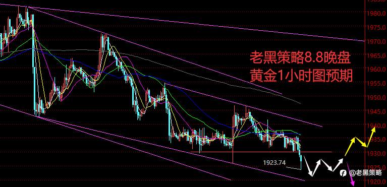 老黑策略：8.8晚盘外汇、黄金、原油分析策略
