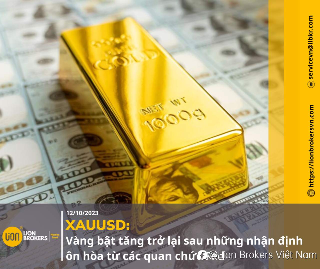 XAUUSD: VÀNG BẬT TĂNG TRỞ LẠI SAU NHỮNG NHẬN ĐỊNH ÔN HÒA TỪ CÁC QUAN CHỨC FED