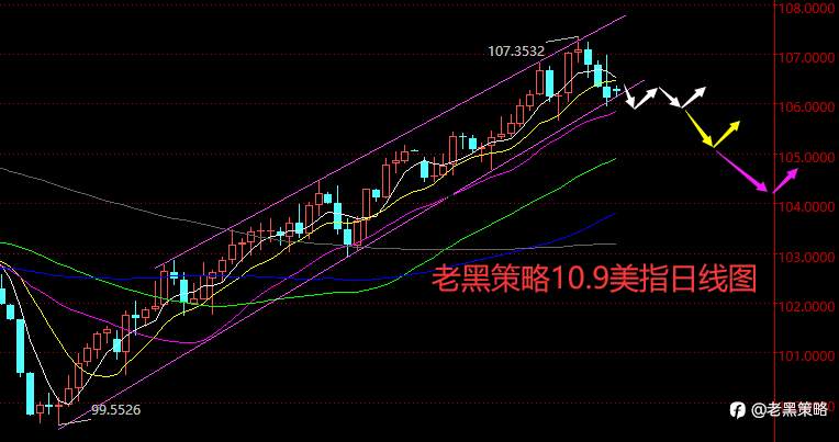 老黑策略：10.9外汇、黄金、原油分析策略