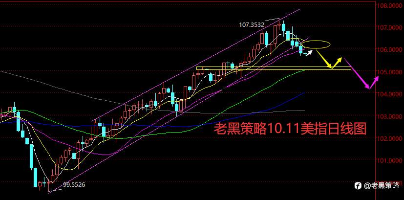 老黑策略：10.11外汇、黄金、原油分析策略