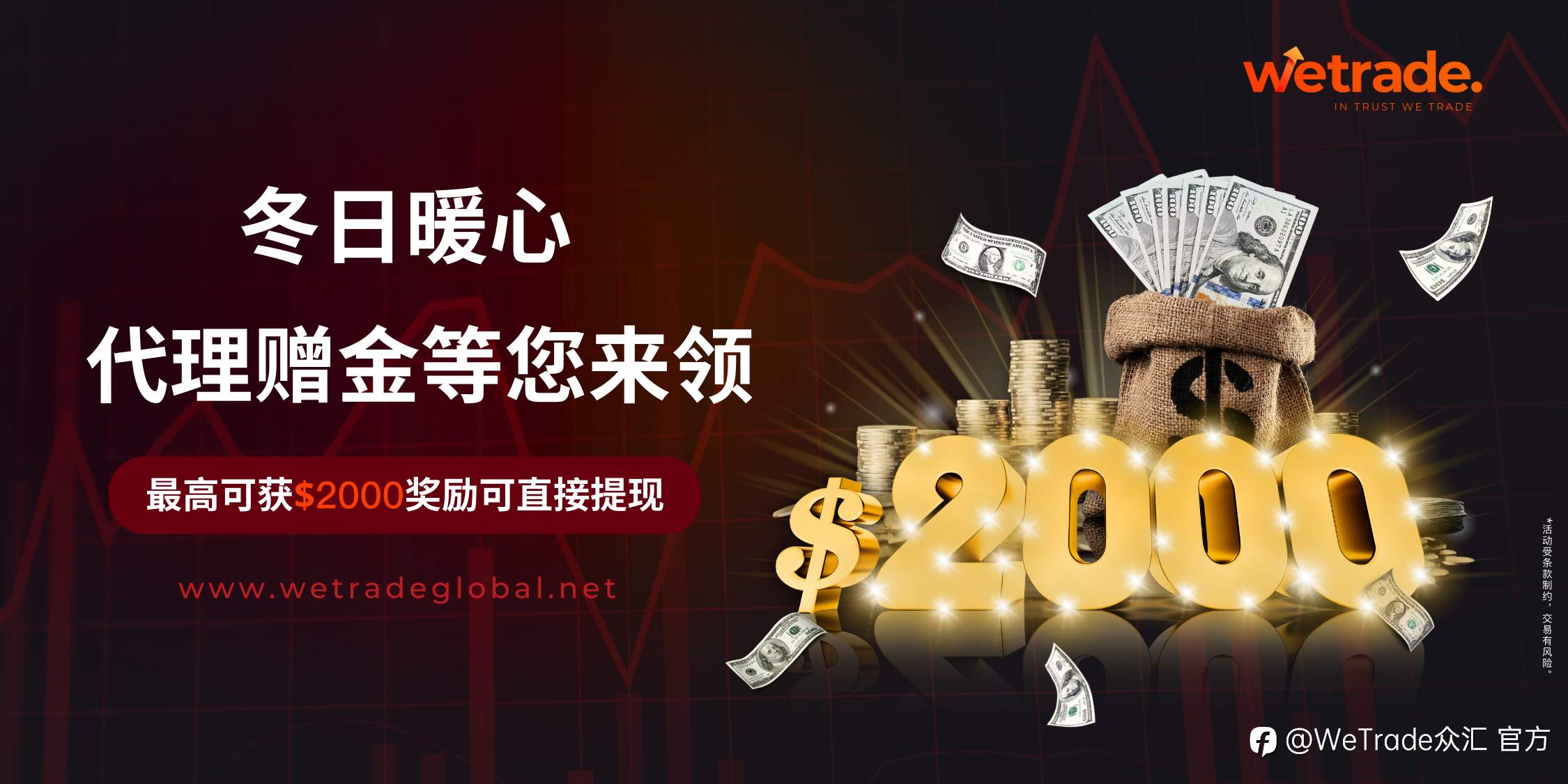 WeTrade：冬日暖心，最高$2000代理赠金等您来领!