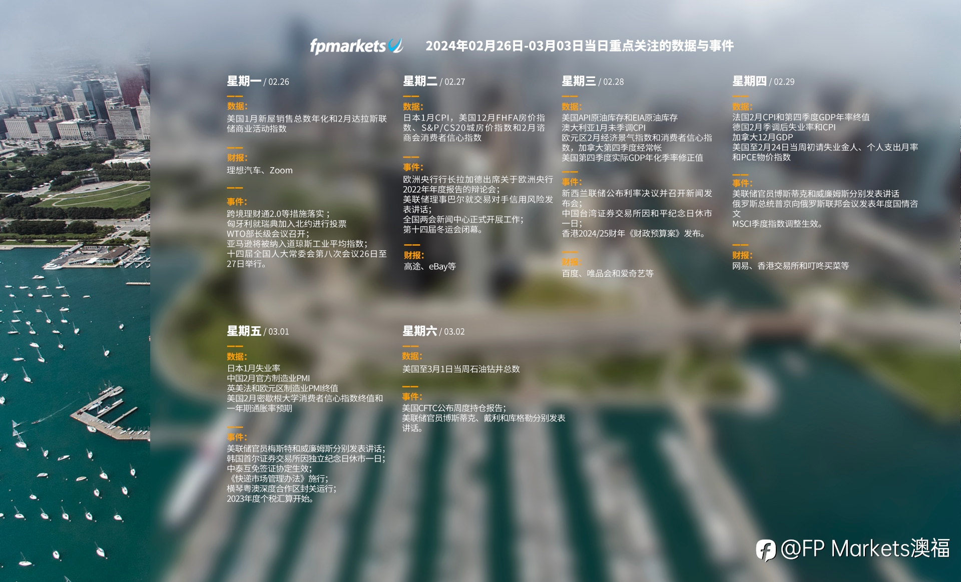 【FP Markets本周重要事件与数据预告：美国GDP、通胀数据，中国PMI】