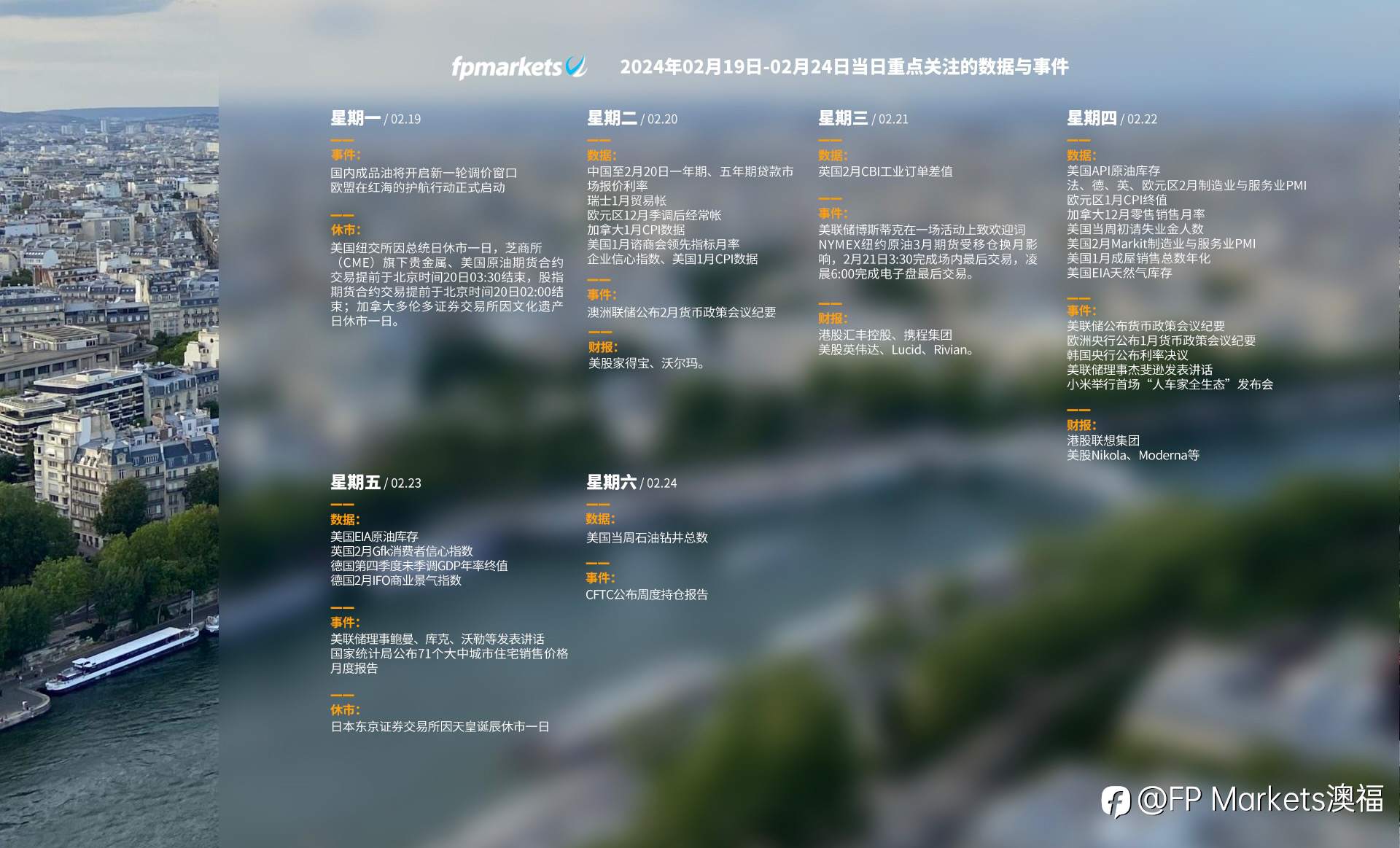 【FP Markets本周重要事件与数据预告：LPR报价、欧美国家PMI和英伟达财报】