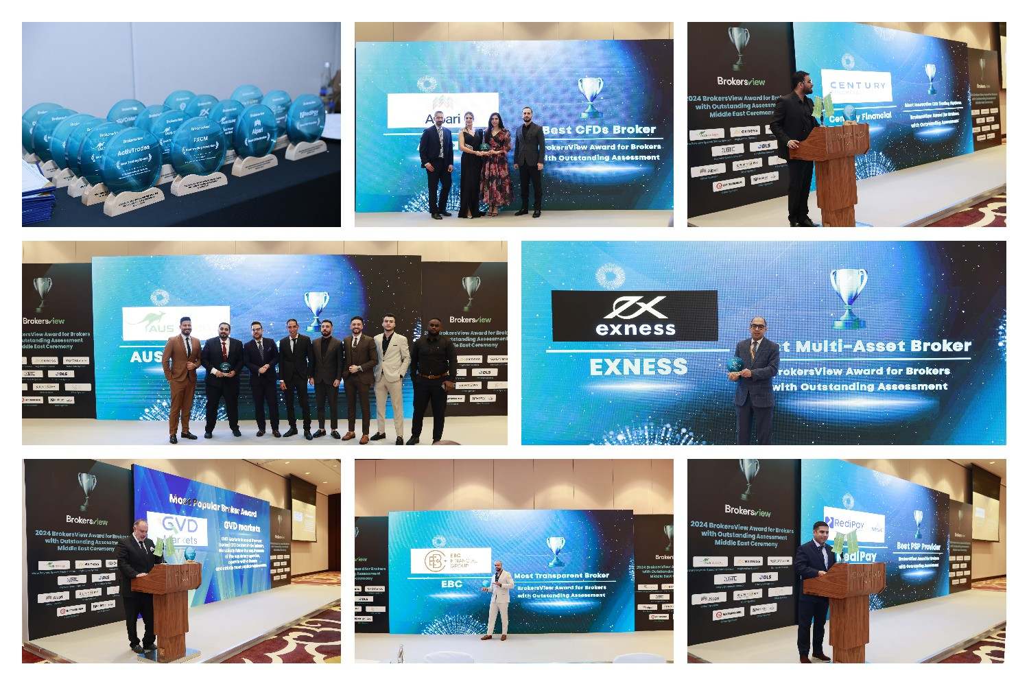 Penghargaan BrokersView 2024 untuk Broker dengan Penilaian Luar Biasa· Upacara Timur Tengah Berakhir dengan Sukses di Dubai, UEA