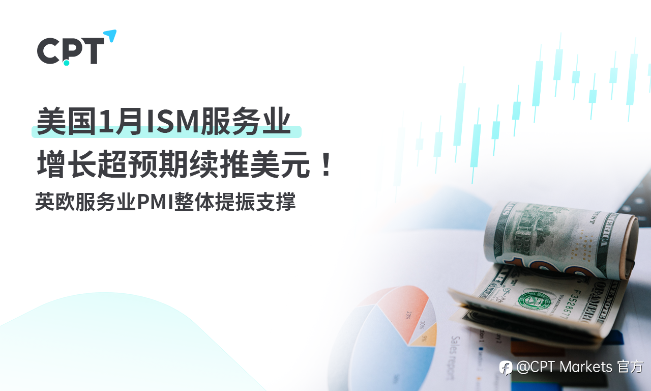 CPT Markets:美国1月ISM服务业增长超预期续推美元!英欧服务业PMI整体提振支撑