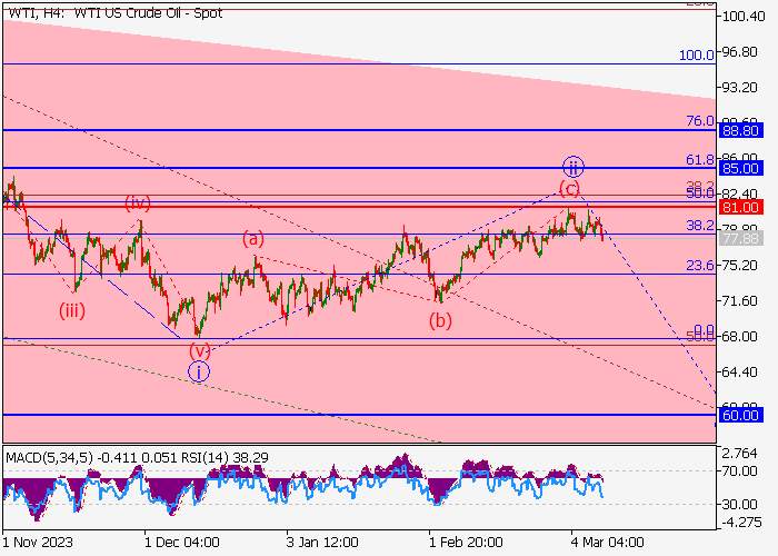 WTI CRUDE OIL: WAVE ANALYSIS
