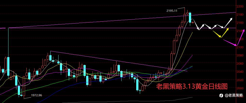 老黑策略：3.13外汇、黄金、原油分析策略