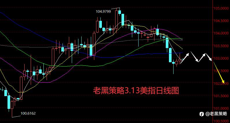 老黑策略：3.13外汇、黄金、原油分析策略