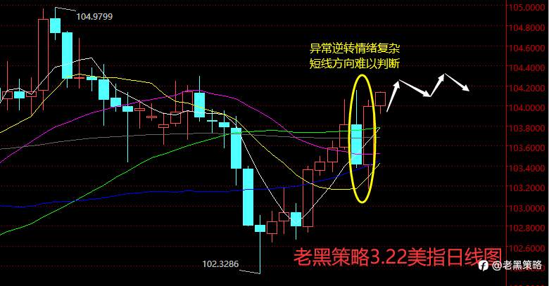老黑策略：3.22外汇、黄金、原油分析策略