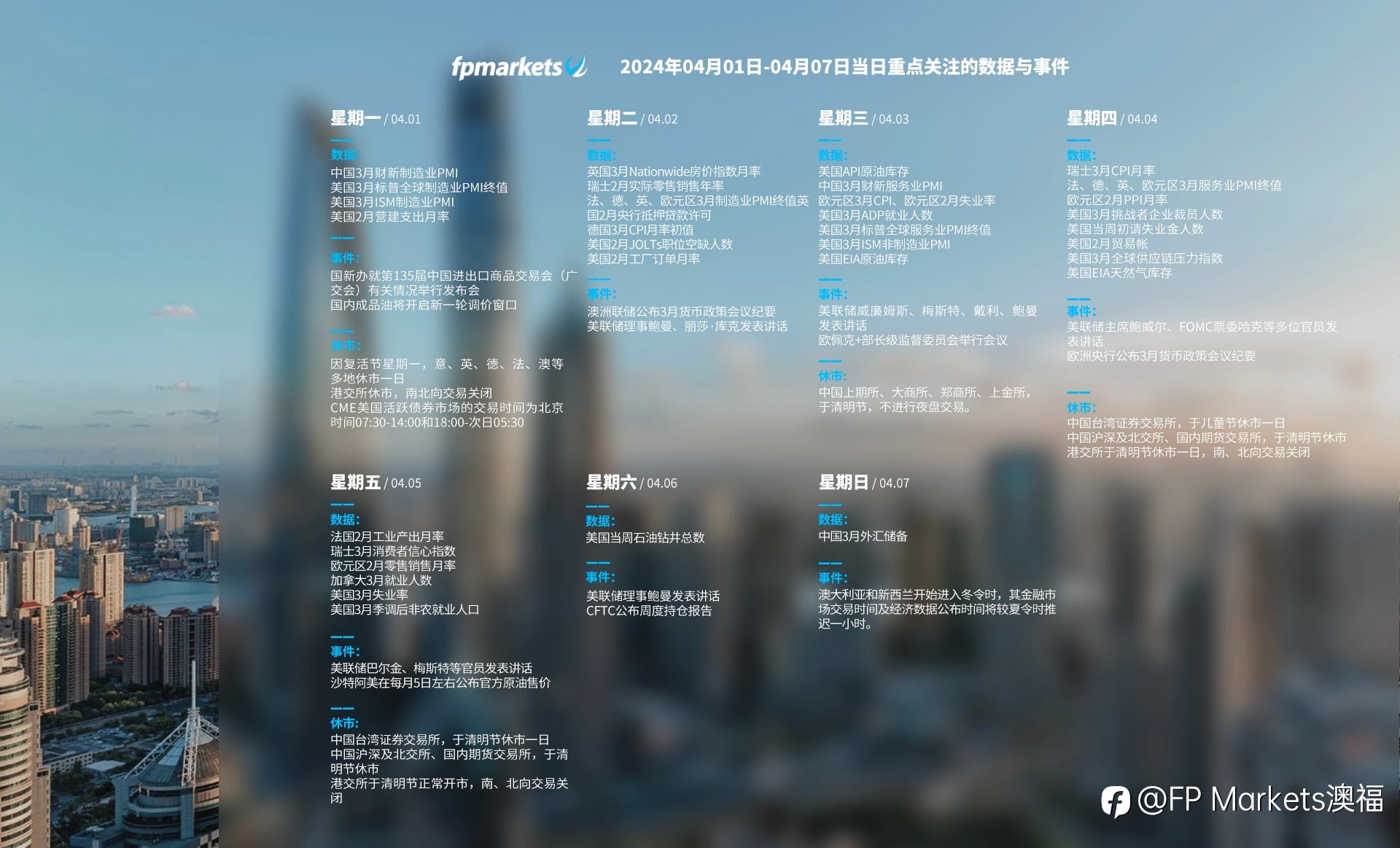 【FP Markets本周重要事件与数据预告:鲍威尔再登场、欧佩克+开会】