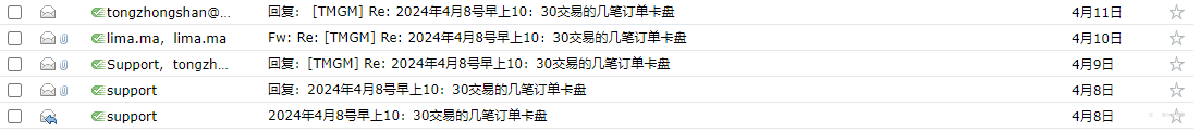 TMGM平台恶意卡客户用户：卡盘、订单平仓、订单延成交价格，2024年4月8号用户交易故障处理到2024年4月30号才结算。