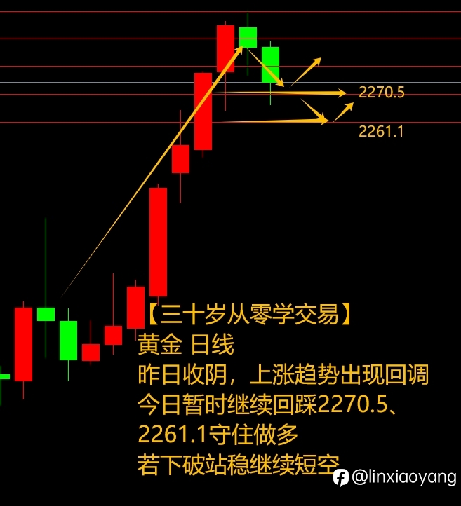 黄金7连阳上涨终结？（三十岁从零学，黄金原油外汇课堂）