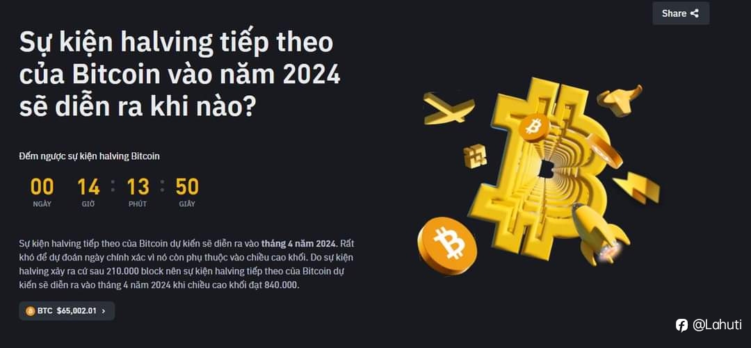 BITCOIN HALVING 19/4/24