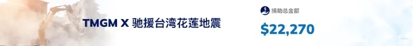 724,889新台币，TMGM重金助力台湾花莲灾后重建！