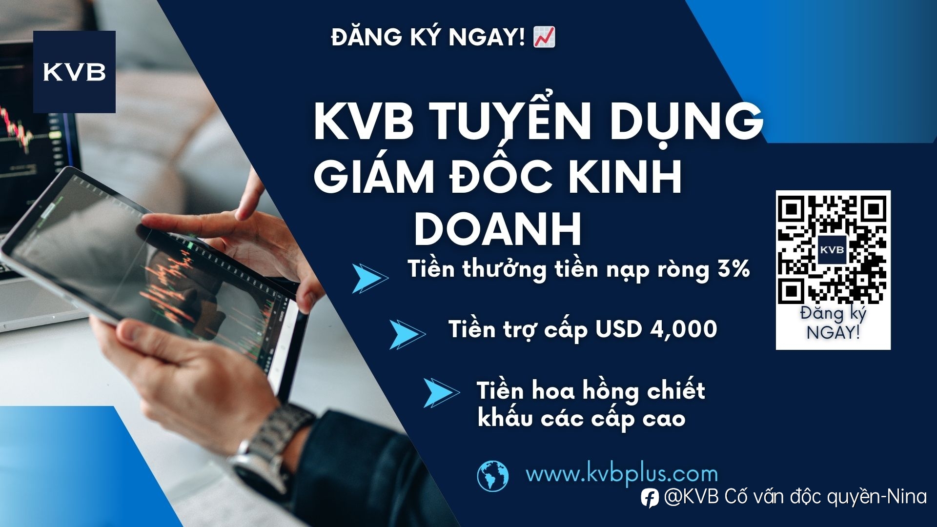 KVB tuyển giám đốc kinh doanh