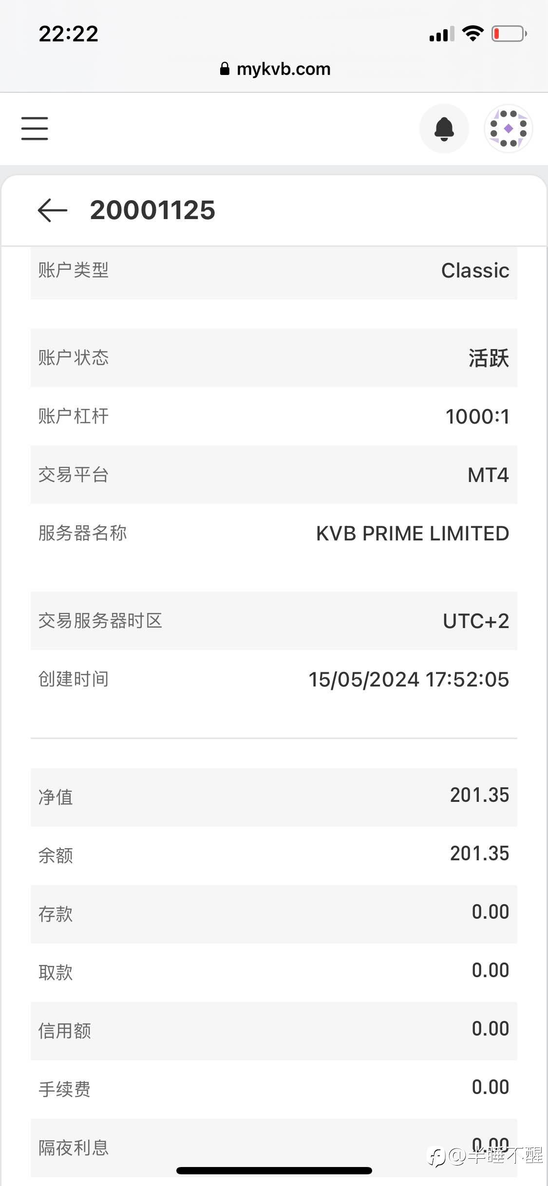 kvb$100账户体验之总结篇
