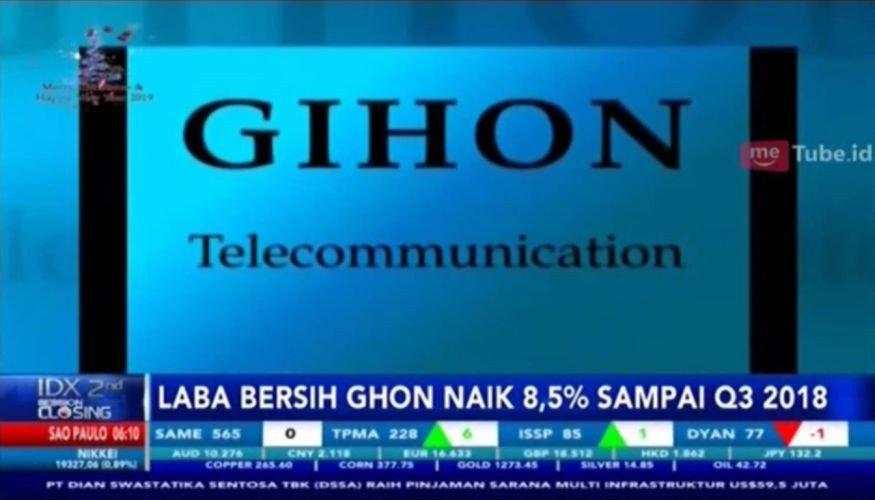 Gihon Telekomunikasi (GHON) Bagi Dividen Rp165 per Saham, Dibayar Awal Juli