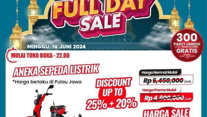 Mau Beli Sepeda Listrik? Di Transmart Full Day Sale Diskonnya Rp 2,7 Jutaan