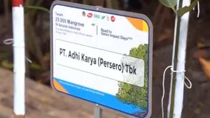 Gandeng KLHK, Adhi Karya Tanam Pohon Mangrove di Jakarta
