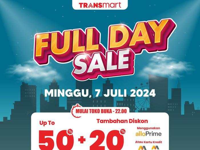 Transmart Full Day Sale Besok Datang Lagi! Diskon Melimpah Ruah 50% + 20%