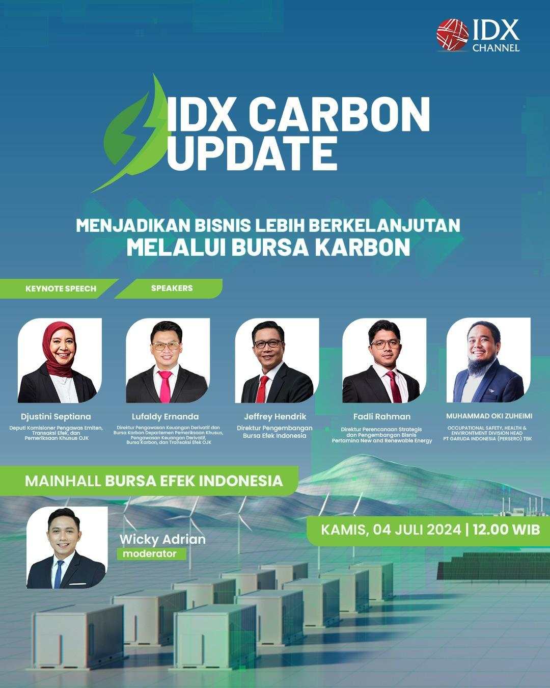 IDX Carbon Update Digelar Hari Ini, Jadikan Bisnis Lebih Berkelanjutan lewat Bursa Karbon