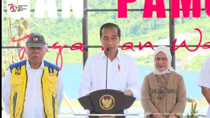 Jokowi Resmikan Bendungan Pamukkulu Sulsel Rp 1,6 T, Dibangun 7 Tahun