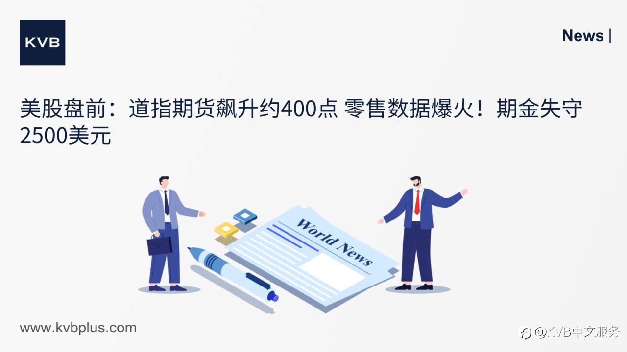 🚨美股盘前：道指期货飙升约400点 零售数据爆火！期金失守2500美元 📉