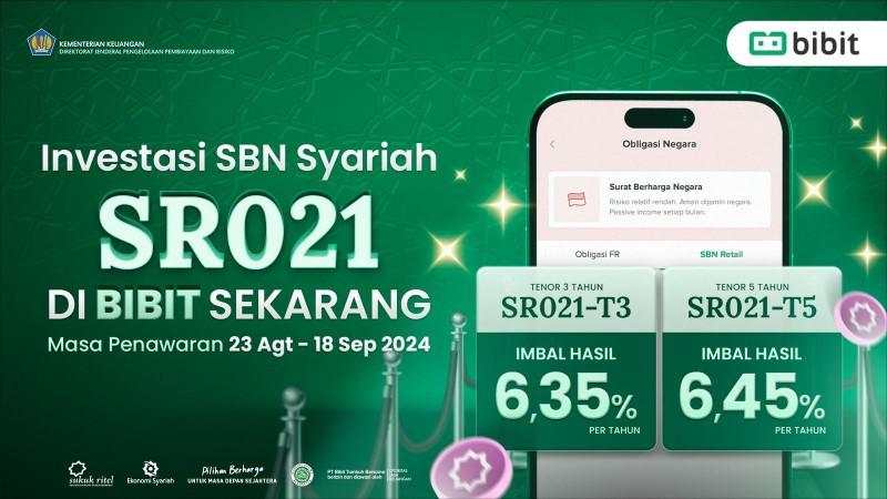 Cashback Hingga Rp30 Juta, Segera Investasi SBN Syariah SR021 di Bibit.id