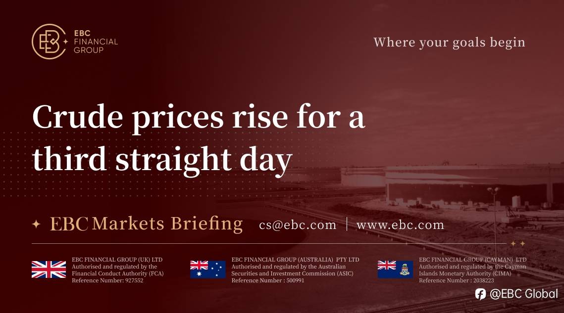 EBC Markets Briefing | Crude prices rise for a third straight day