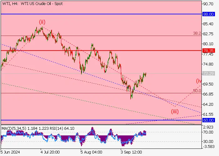 WTI CRUDE OIL: WAVE ANALYSIS