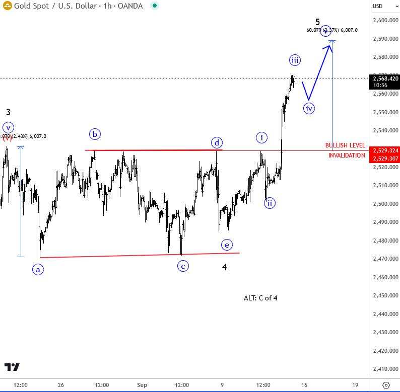 Gold: Fifth wave in progress