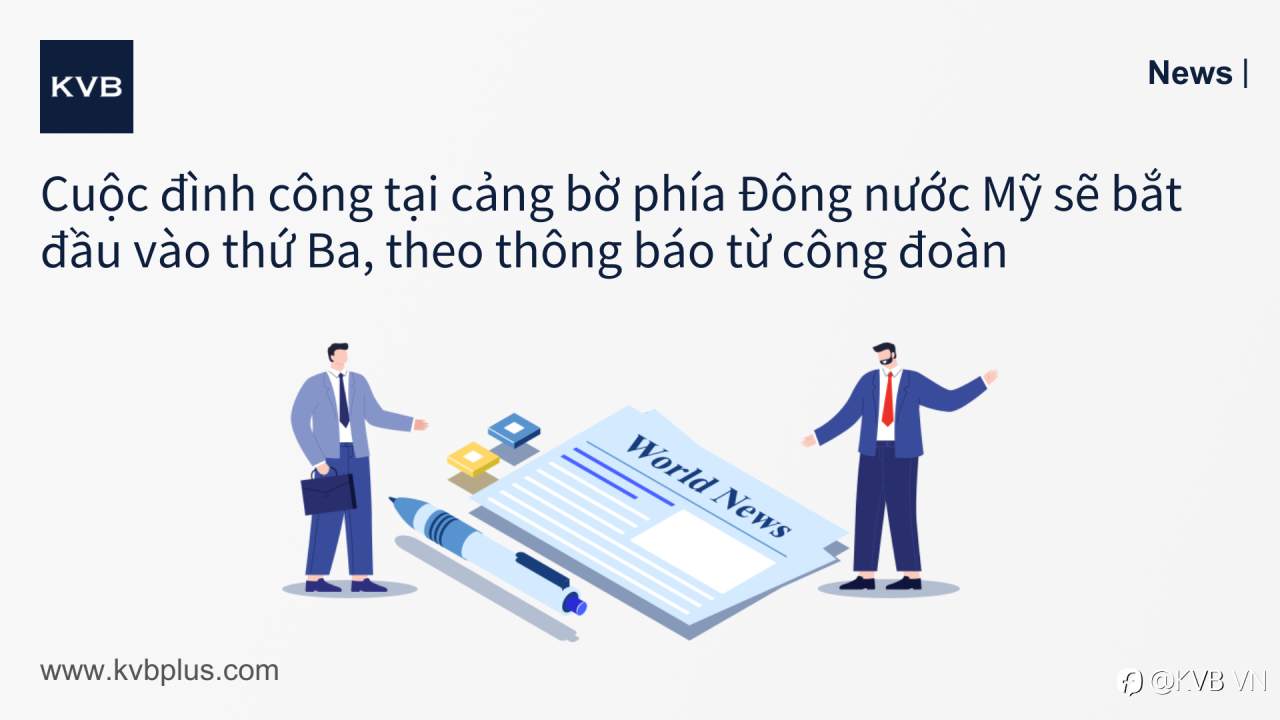 🚨Cuộc đình công tại cảng bờ phía Đông nước Mỹ sẽ bắt đầu vào thứ Ba, theo thông báo từ công đoàn 🛳️