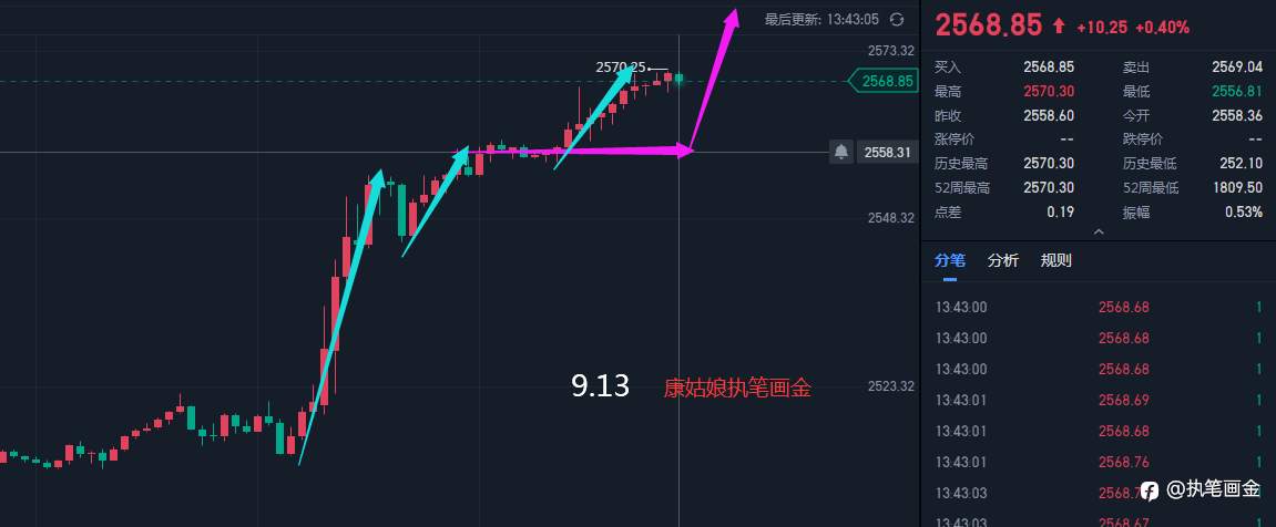 康姑娘：9.13大黄刷新历史新高，回踩后继续多