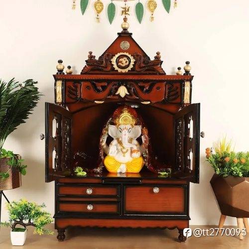 Transform Your Home with the Divine Space Medium Pooja Mandir