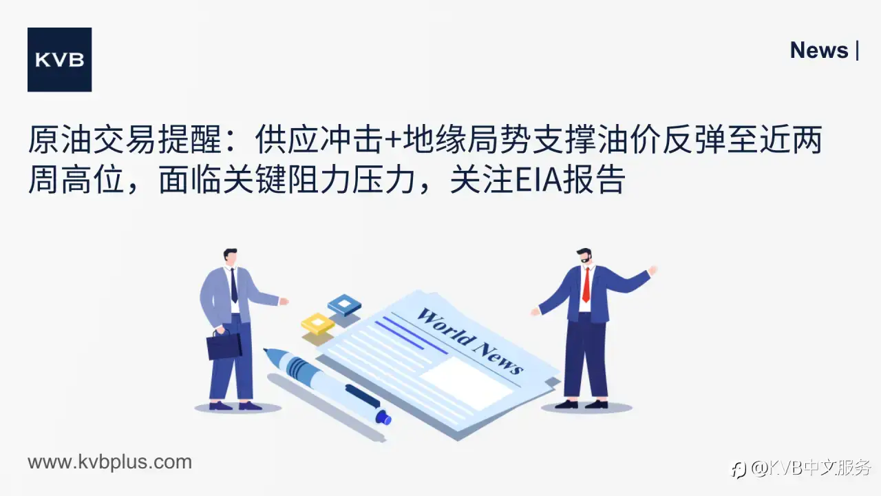 🚨原油交易提醒：供应冲击+地缘局势支撑油价反弹至近两周高位，面临关键阻力压力，关注EIA报告 📒