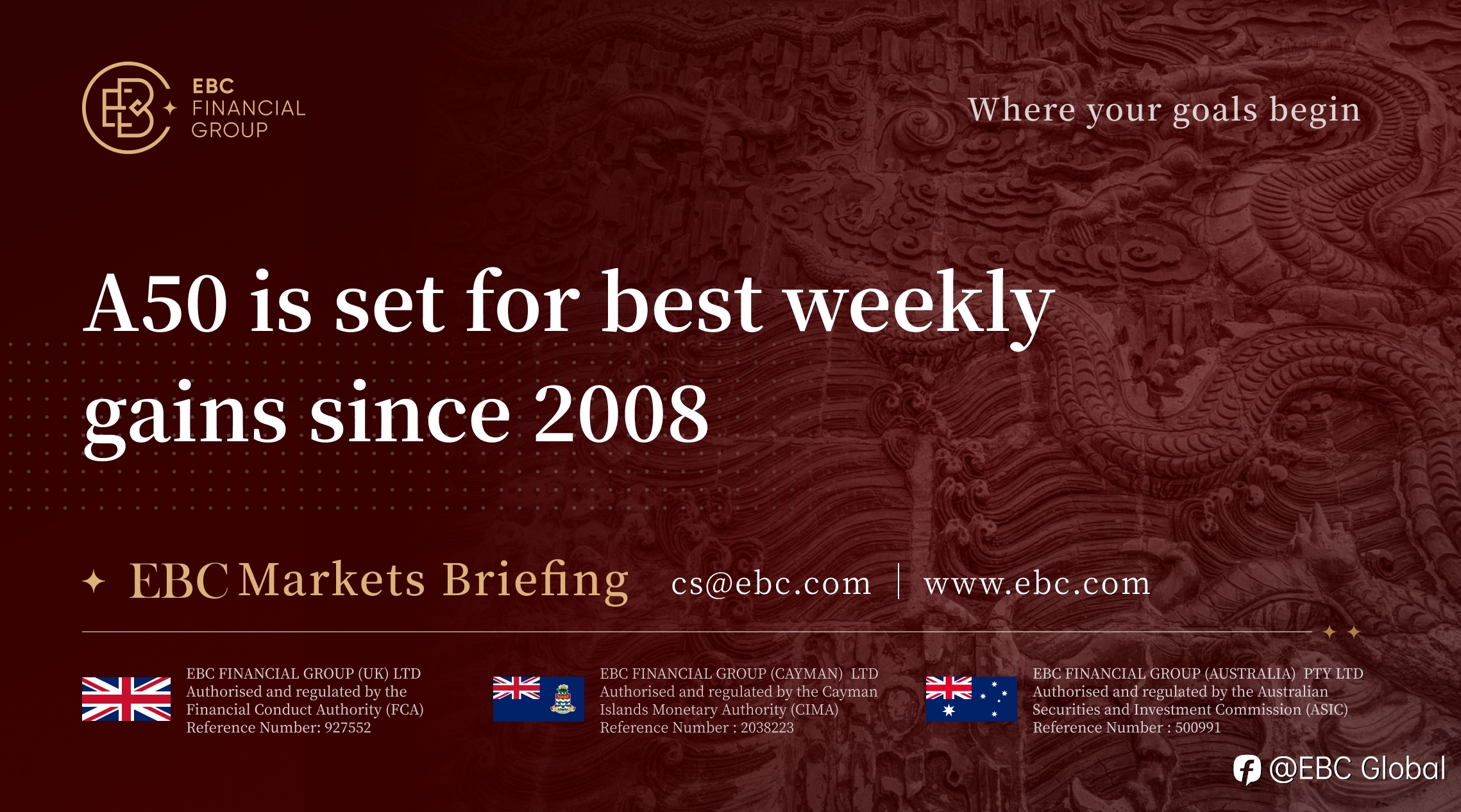EBC Markets Briefing | A50 is set for best weekly gains since 2008