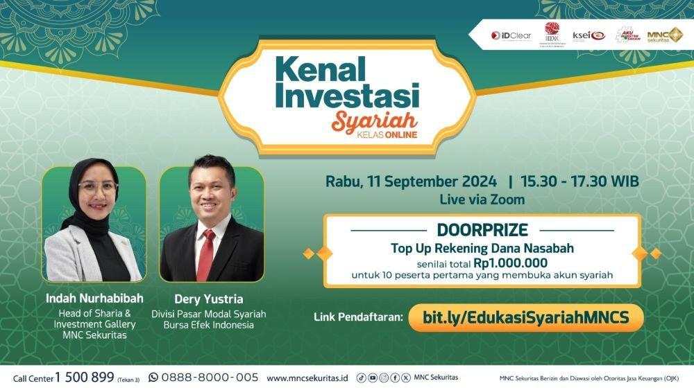 H-1, Yuk Daftar Webinar Gratis Kenal Investasi Syariah Bersama MNC Sekuritas dan BEI