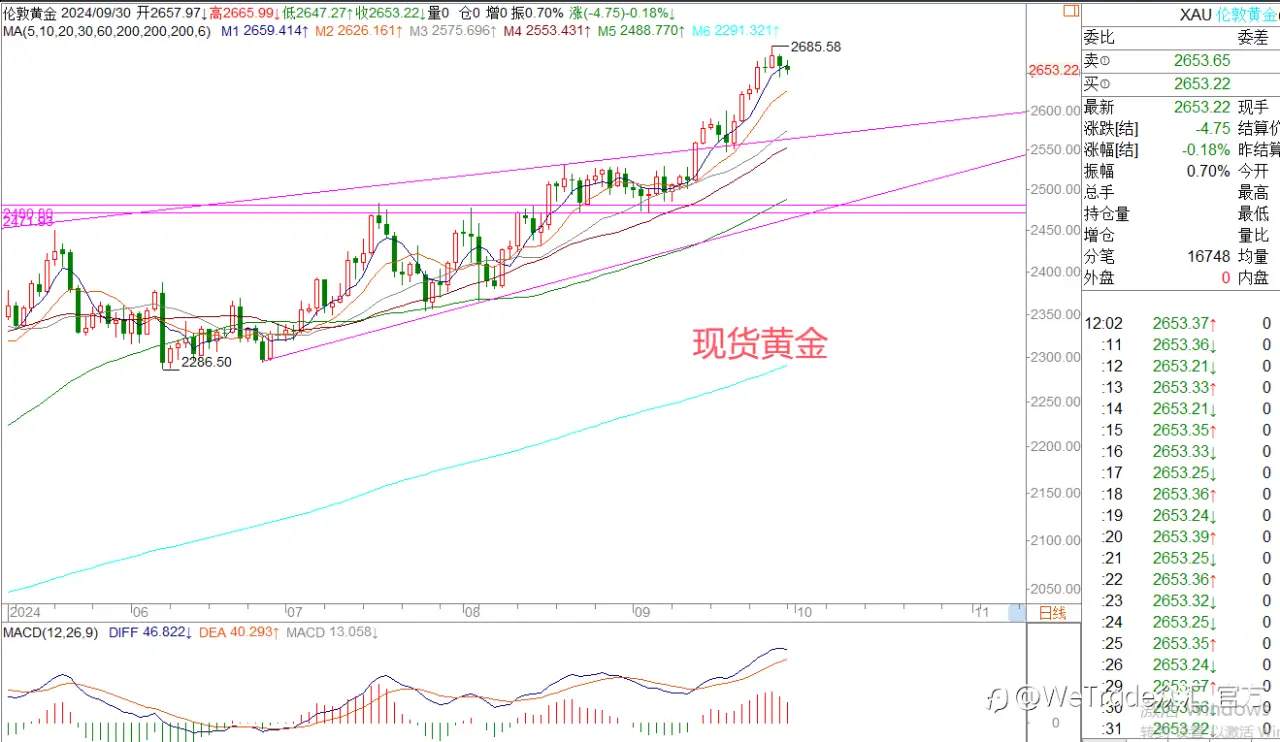 WeTrade 每日汇评>>王雪-策略分析：黄金多头还未改变