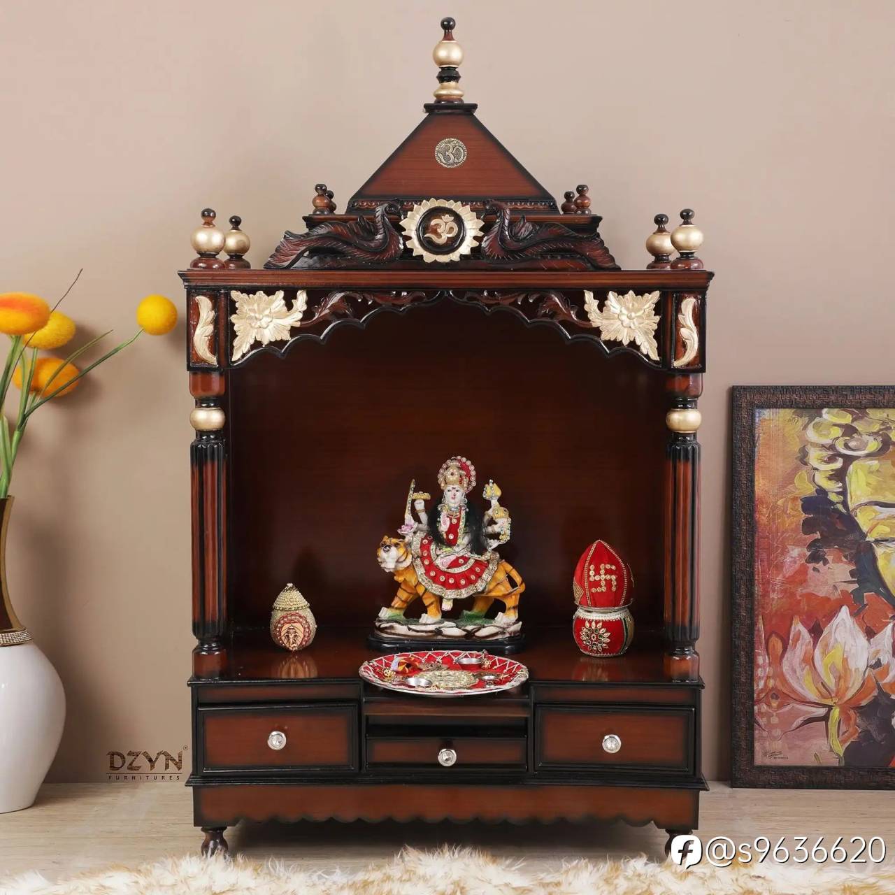 Pooja Graham Large Floor Rested Pooja Mandir without Door