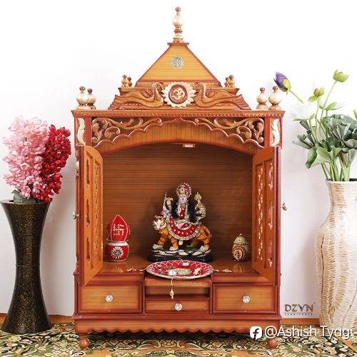 Antarusya Teakwood Pooja Mandir – A Timeless Sacred Space for Your Home