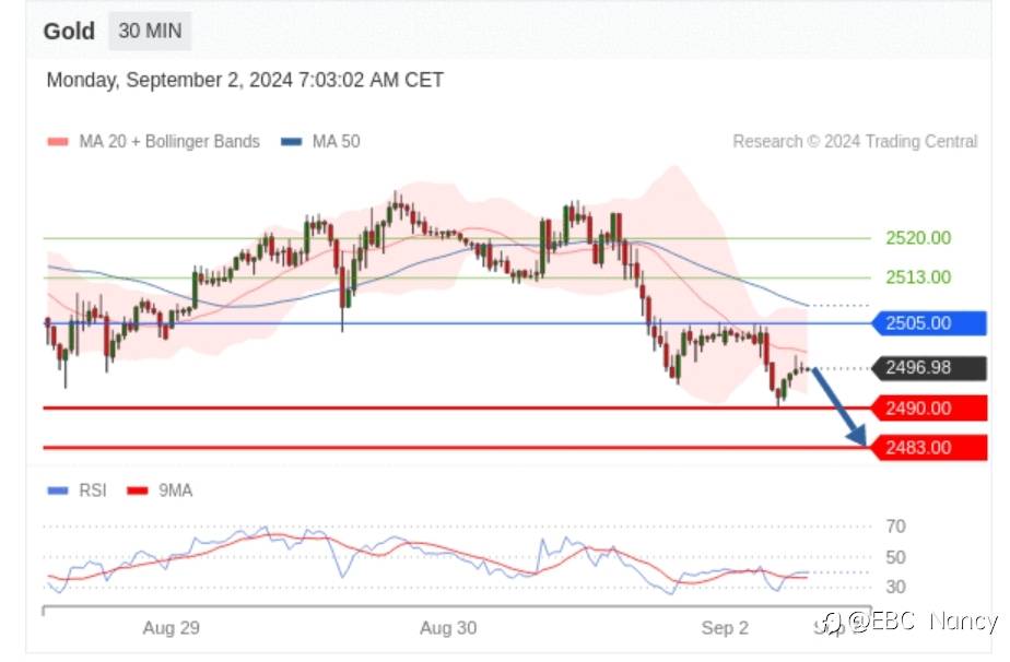 Trading Central 黄金外汇分析:欧美黄金原油
