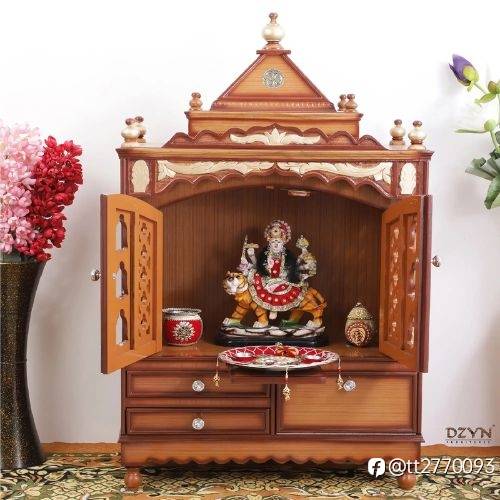 Create a Peaceful Prayer Space with the Sacred Home Teak Pooja Mandir
