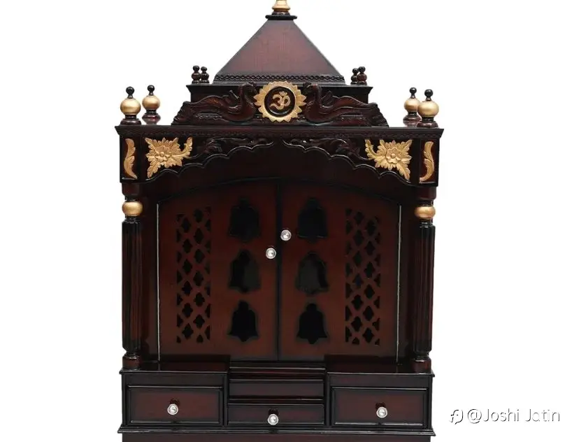 Pooja Graham Large Floor Rested Pooja Mandir with Door