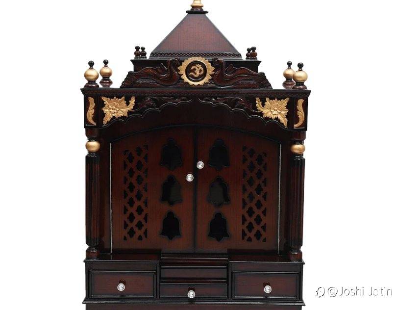 Pooja Graham Large Floor Rested Pooja Mandir with Door